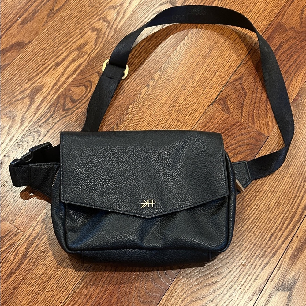 Freshly Picked Black Leather Crossbody Bag